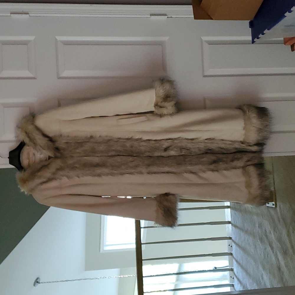 NWOT- Faux Fur and Suede Coat